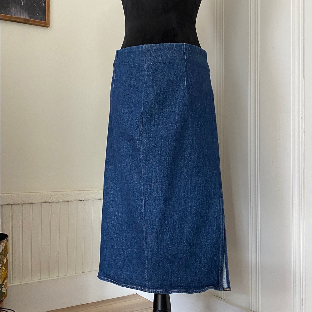 Reimagined by J.Crew denim skirt size 29 boho minimalist